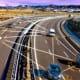 cars driving along of a highway