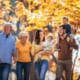 a family walking in the park