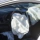 a car with its air bags opened