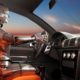 a robot driving a car
