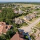 an aerial view of a texas neighborhood