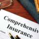 comprehensive auto insurance papers on the table