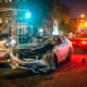 a wrecked car after an accident