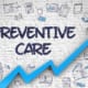 preventive care graphic with an arrow going up